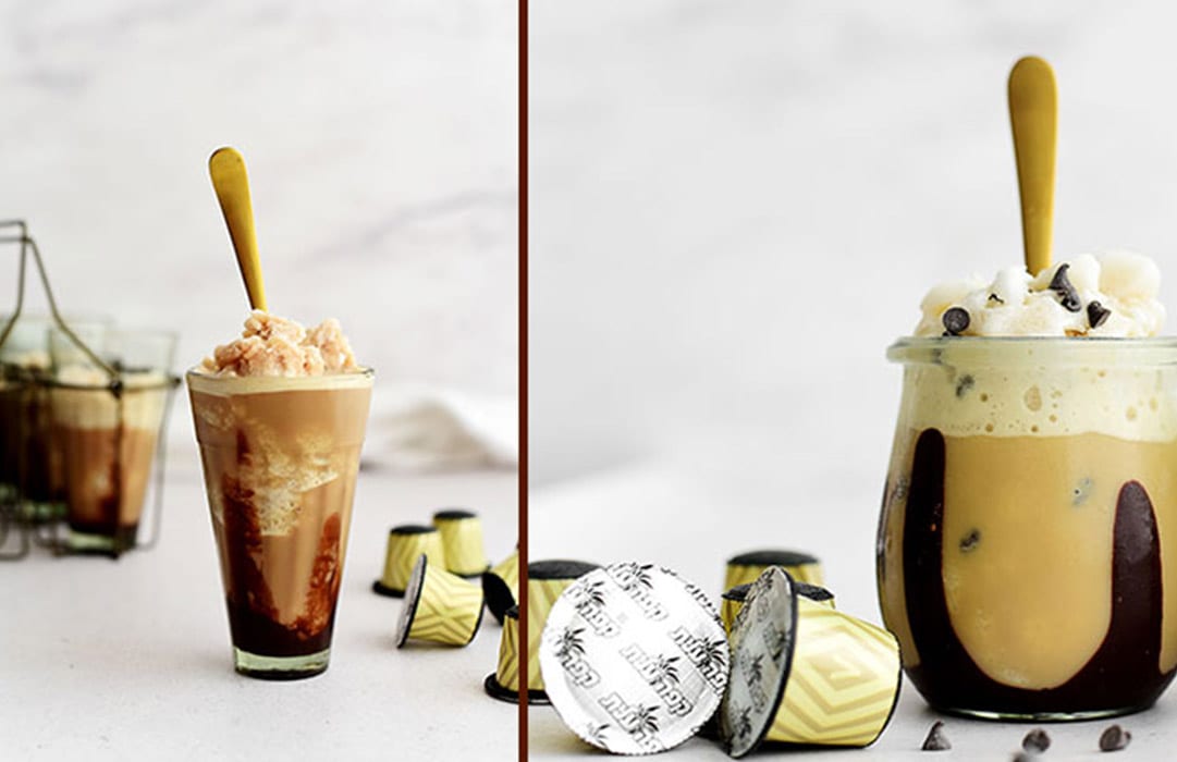 ברד קפה וניל עם נזילות גנאש שוקולד