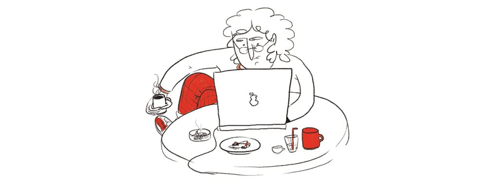 ההוא שגר בבית קפה איור