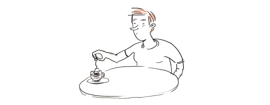 זה שלא שותה קפה איור