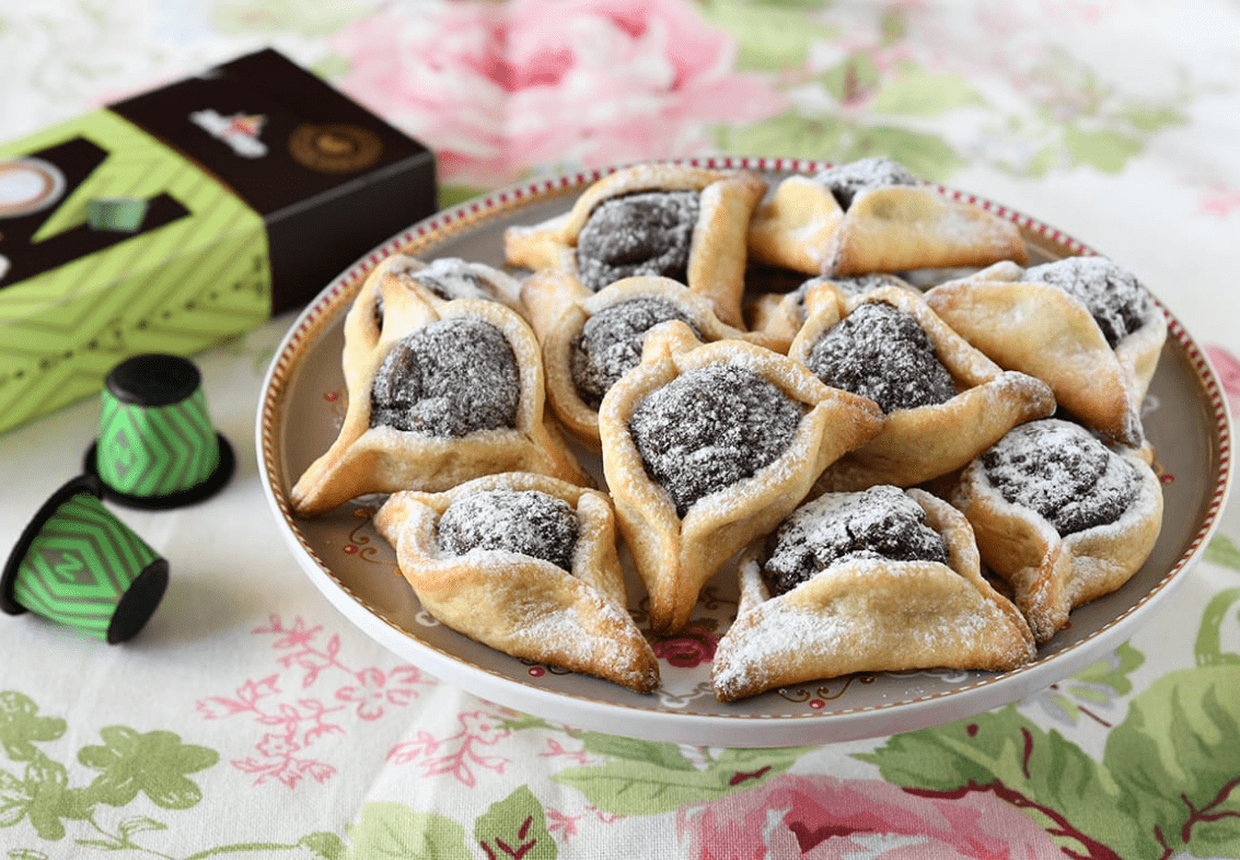 אוזני המן במילוי קפה ושוקולד